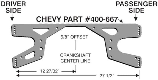 MOTOR PLATE,ALUM,CHEVY,5/8" OFFSET     G