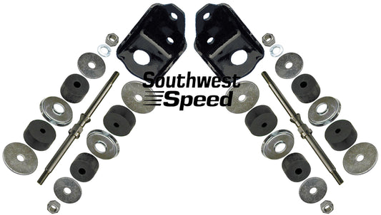 MOTOR MOUNT KIT,W/STANDS & RUBBERS,FRONT,55-57 CHEVY,V-8,PAIR