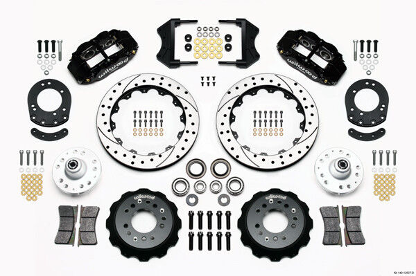 COILOVER & 4-LINK SYSTEM,CURRIE REAR END,WILWOOD 13" DRILLED BRAKES,BLACK,67-70