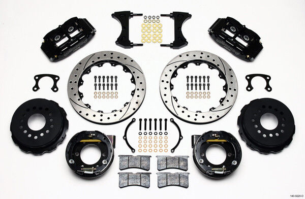 COILOVER & 4-LINK SYSTEM,CURRIE REAR END,WILWOOD 13" DRILLED BRAKES,BLACK,67-70