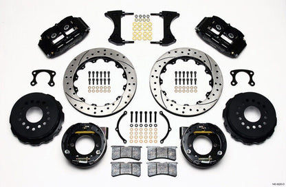 COILOVER & 4-LINK SYSTEM,CURRIE REAR END,WILWOOD 13" DRILLED BRAKES,BLACK,67-70