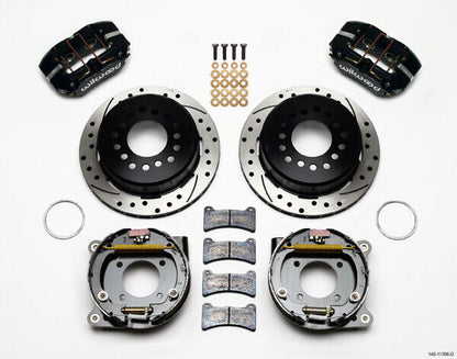 COILOVER & 4-LINK SYSTEM,WILWOOD 11" DRILLED BRAKES,BLACK CALIPERS,68-74 NOVA