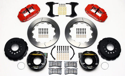 COILOVER & 4-LINK SYSTEM,WILWOOD 13" BRAKES,RED CALIPERS,68-74 NOVA