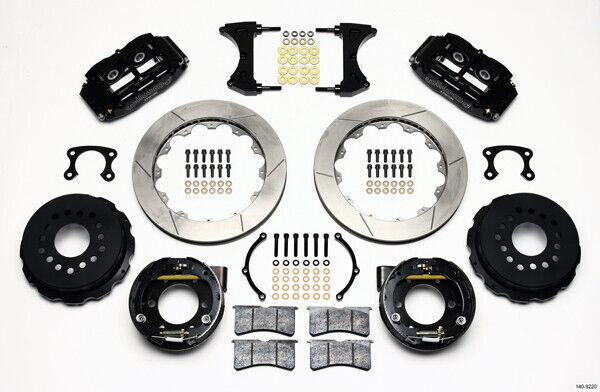 COILOVER & 4-LINK SYSTEM,ARMS,WILWOOD 13" BRAKES,BLACK CALIPERS,64-66 MUSTANG