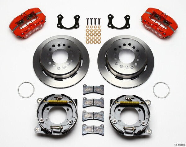 AIR RIDE & 4-LINK SYSTEM,ARMS,WILWOOD 11" BRAKES,RED CALIPERS,64-66 MUSTANG