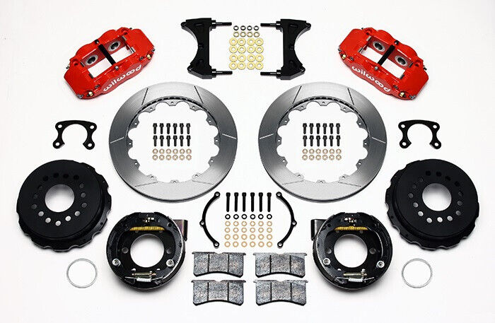 COILOVER & 4-LINK SYSTEM,ARMS,WILWOOD 13" BRAKES,RED CALIPERS,67-70 COUGAR