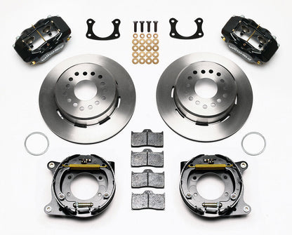 AIR RIDE & 4-LINK SYSTEM,CURRIE REAR END,WILWOOD 12" BRAKES,BLACK,67-70 MUSTANG