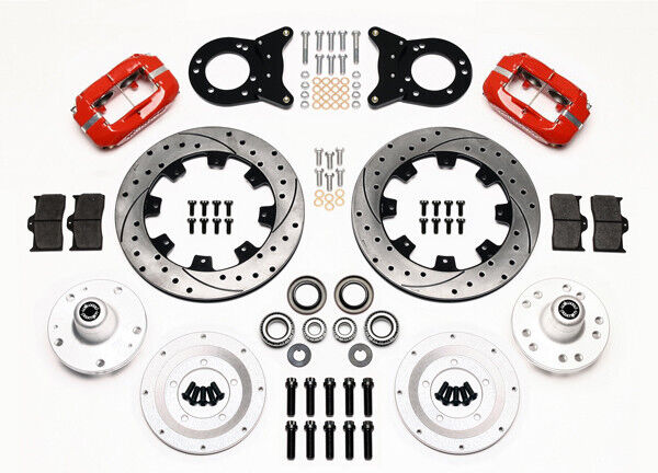 AIR RIDE & 4-LINK SYSTEM,CURRIE REAR END,WILWOOD 12" DRILLED BRAKES,RED,67-70