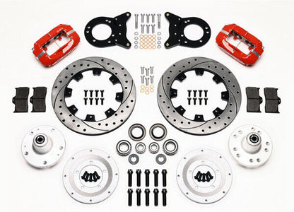AIR RIDE & 4-LINK SYSTEM,CURRIE REAR END,WILWOOD 12" DRILLED BRAKES,RED,67-70