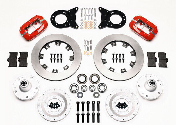 AIR RIDE & 4-LINK SYSTEM,CURRIE REAR END,WILWOOD 12" BRAKES,RED,67-70 COUGAR