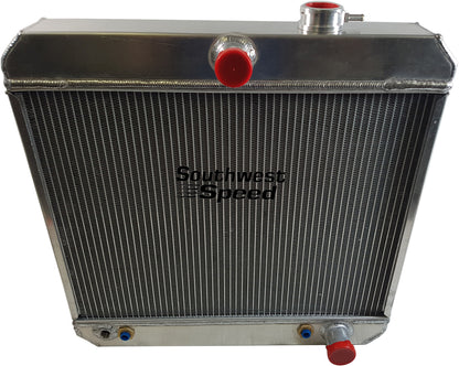 RADIATOR,ALUMINUM,DOWN FLOW,55-57 CHEVY,V-8