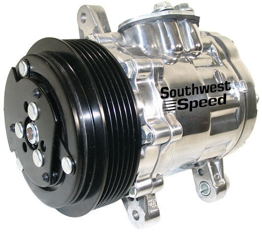 AC COMPRESSOR,SERPENTINE,SD-7,POLISHED