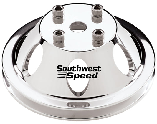 WATER PUMP PULLEY,SBC,LWP,POL ALUM,1 V