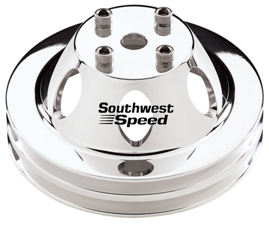 WATER PUMP PULLEY,SBC,LWP,POL ALUM,2 V
