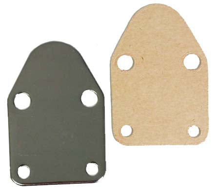 FUEL PUMP BLOCK-OFF PLATE,SBC,CHROME