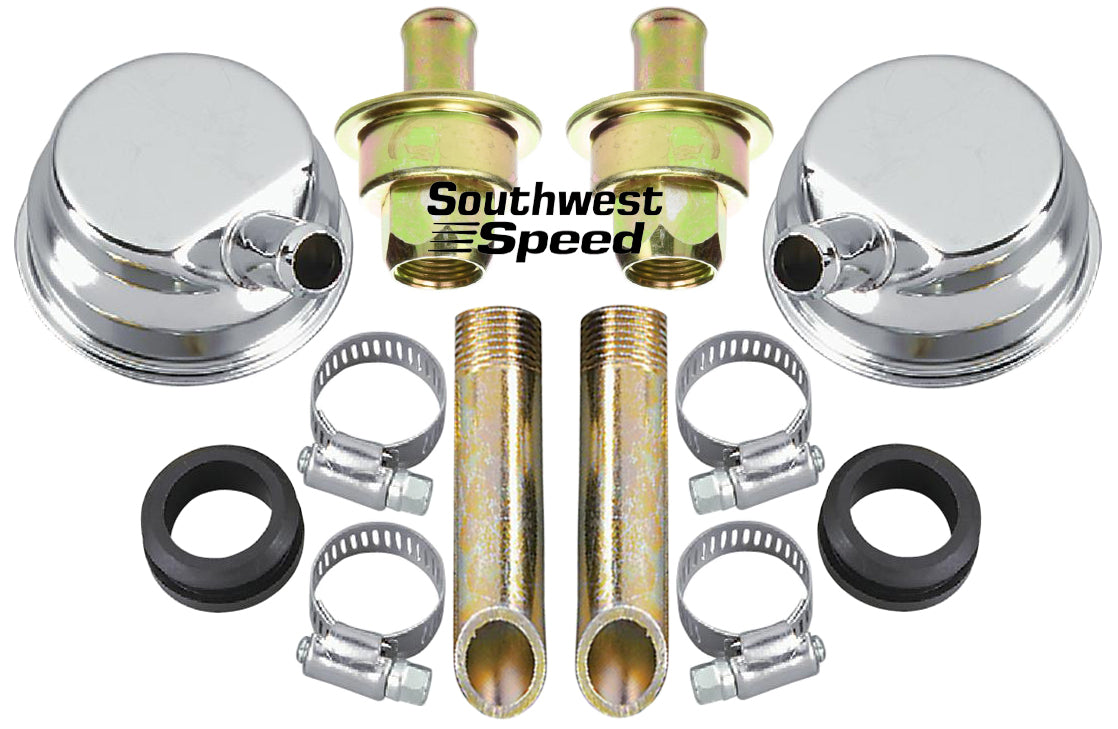 CRANKCASE EVACUATION SYSTEM,CHROME,1 1/4