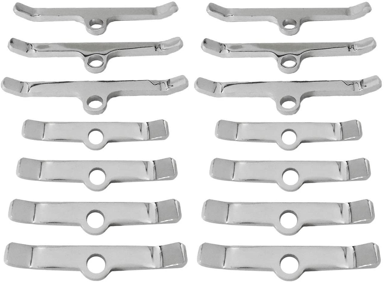 VALVE COVER HOLDDOWN,BBC,CHROME,14 PCS,2 VALVE COVERS