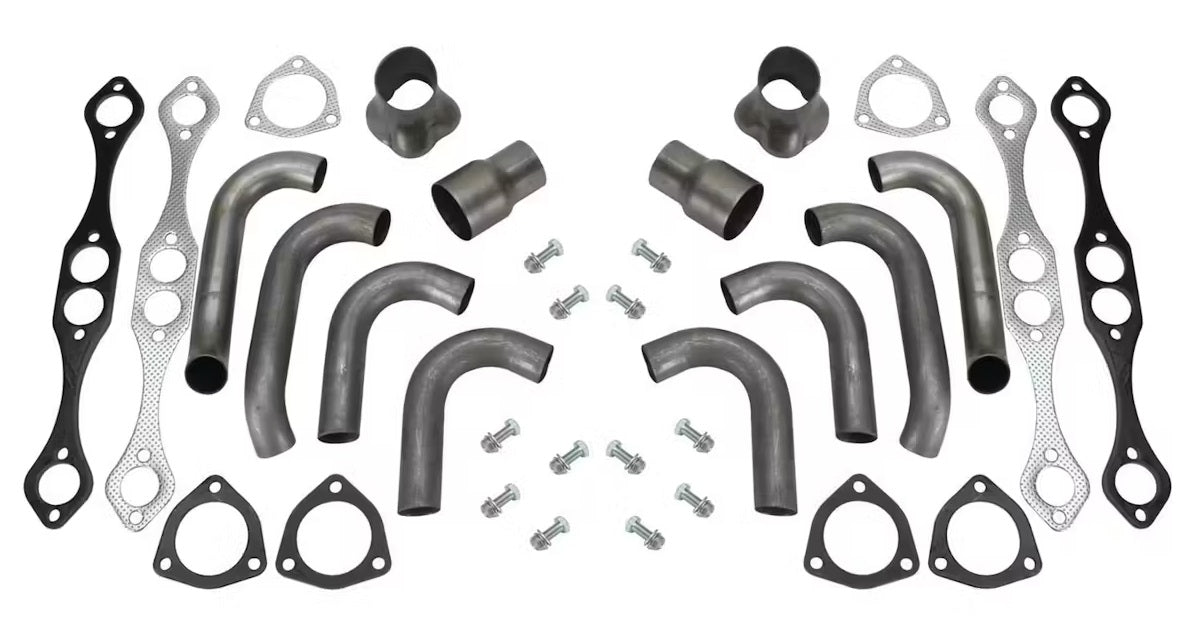 HEADER KIT,SBC,1 1/2,BLOCK HUGGER,2 1/2 COLLECTOR