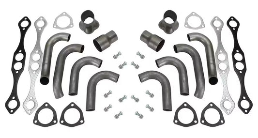 HEADER KIT,SBC,1 1/2,BLOCK HUGGER,2 1/2 COLLECTOR
