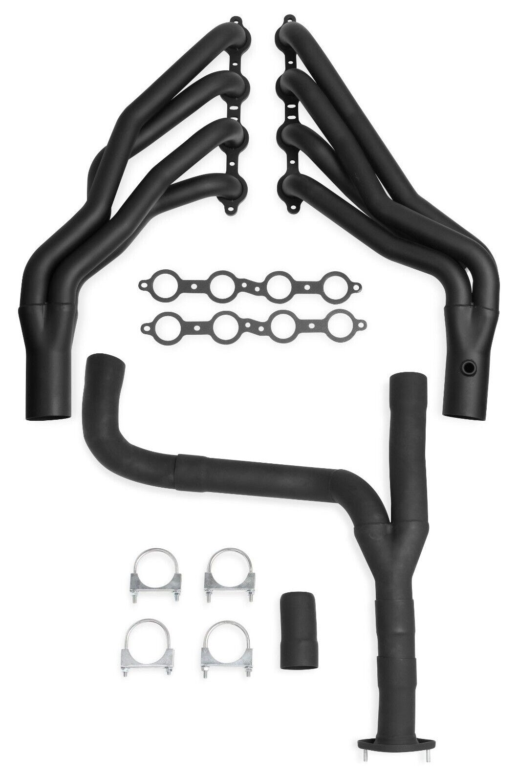 HEADER & Y-PIPE,5.3L VORTEC,1 7/8",07-13 SILVERADO,3",BLACK