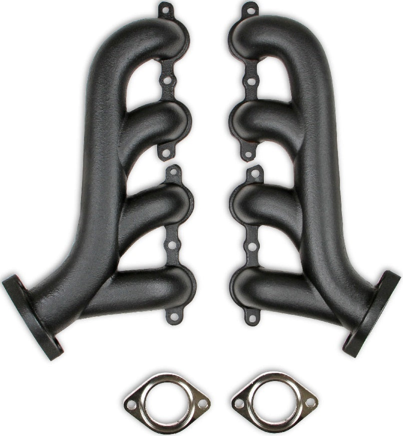 EXHAUST MANIFOLDS,LS SWAP,2 1/4 OUTLET,BLACK