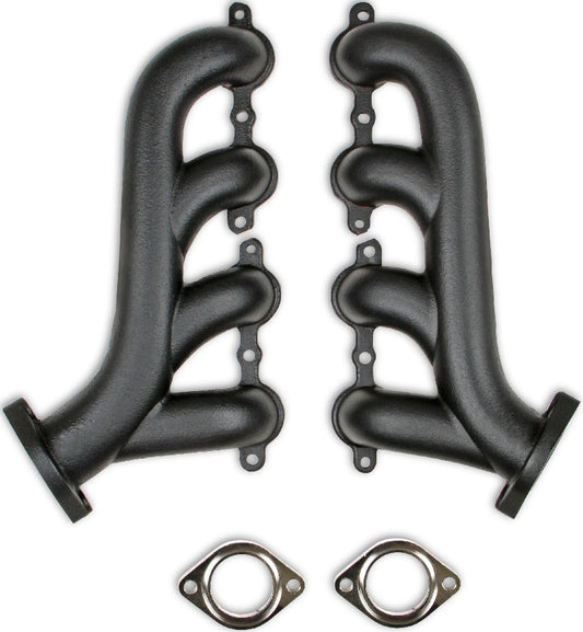 EXHAUST MANIFOLDS,LS SWAP,2 1/4 OUTLET,BLACK