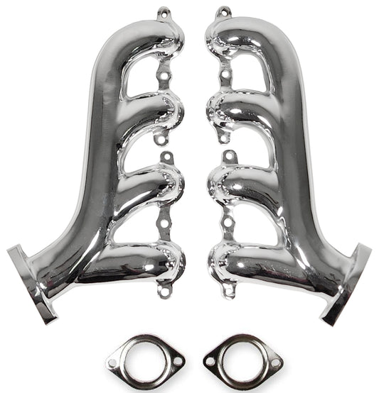 EXHAUST MANIFOLDS,LS SWAP,2 1/4 OUTLET,CHROME