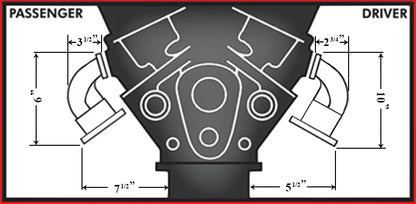 HEADER,SBC,1 1/2",55-57 CHEVY,SHORTY,2 1/2",CERAMIC HOT COATED