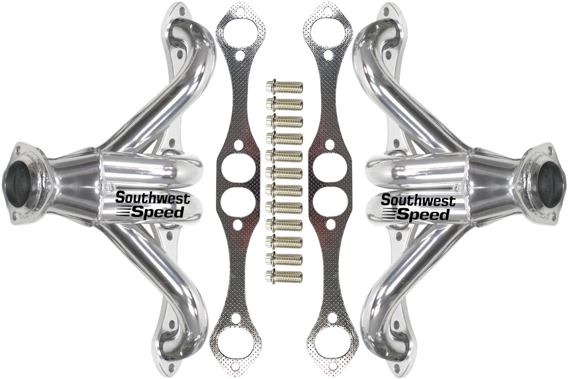 HEADER,SBC,1 5/8" TIGHT,BLOCK HUGGER,LT-4,ZZ-4,CRATE,2 1/2",CERAMIC HOT COATED