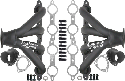 HEADER,LS1,LS6 SWAP,1 5/8" TIGHT,BLOCK HUGGER,2 1/2",BLACK