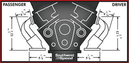 HEADER,LS1,LS6 SWAP,1 5/8" TIGHT,BLOCK HUGGER,2 1/2",CHROME PLATED