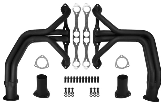 HEADER,SBC,1 1/2",28-48 FORD CHASSIS,3",BLACK