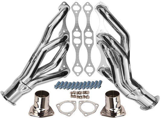 HEADER,SBC,1 5/8",CLIPSTER,67-81 CAMARO,64-88 EL CAMINO,3",POLISH STAINLESS STL