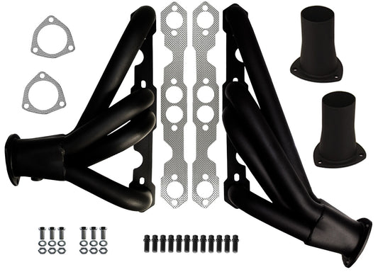 HEADER,SBC,1 5/8",82-92 CAMARO,FIREBIRD,SHORTY,3",BLACK