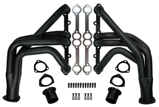 HEADER,SBC,1 5/8",63-82 CORVETTE,LONG TUBE,3",BLACK
