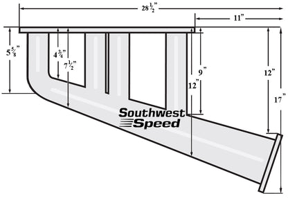 HEADER,SBC,1 5/8",LAKE STYLE,2 1/2",POLISHED STAINLESS STEEL