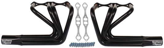 HEADER,SBC,1 5/8",T-BUCKET,FENDERLESS ROADSTER,3 1/2",BLACK