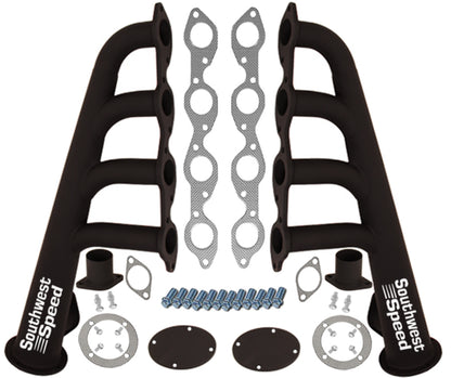 HEADER,BBC,1 7/8",LAKE STYLE,2 1/2",4" COLLECTORS,BLACK