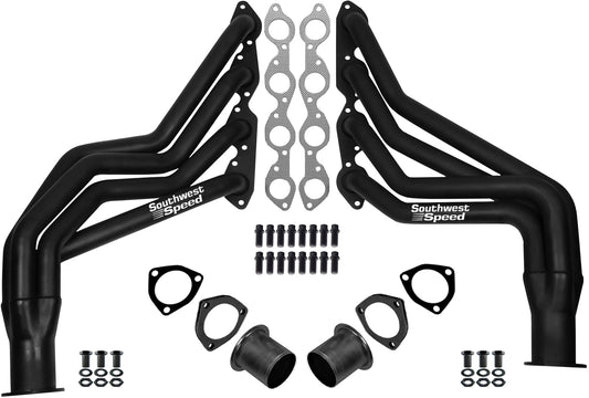 HEADER,BBC,1 3/4",68-74 GM TRUCKS,SUV,LONG TUBE,3",BLACK