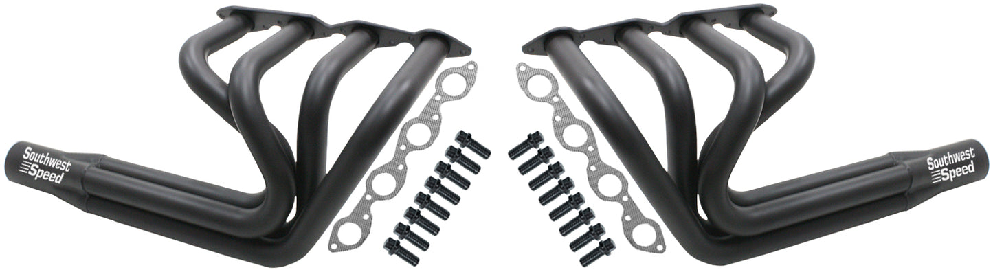 HEADER,BBC,1 7/8",T-BUCKET,FENDERLESS SPRINT ROADSTER,3 1/2",BLACK