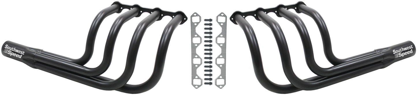 HEADER,SBF,1 5/8",T-BUCKET FENDERLESS CLASSIC ROADSTER,3 1/2",BLACK