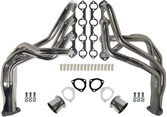 HEADER,SBF,1 5/8",79-93 FORD MUSTANG,5.0,LONG TUBE,3",CERAMIC HOT COATED