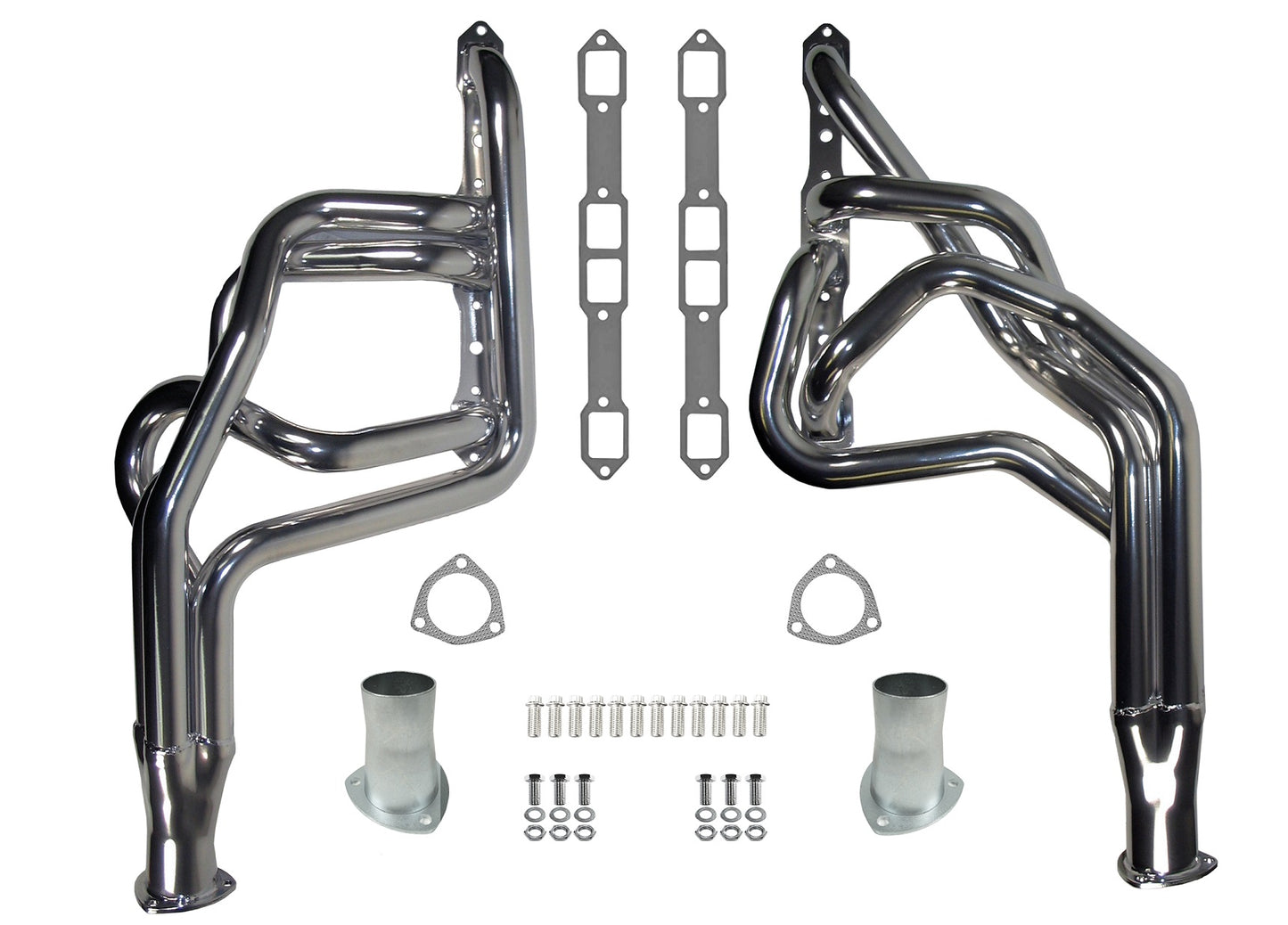 HEADER,BB MOPAR,1 7/8",67-74 CDP CARS,LONG TUBE,3",POLISHED STAINLESS STEEL