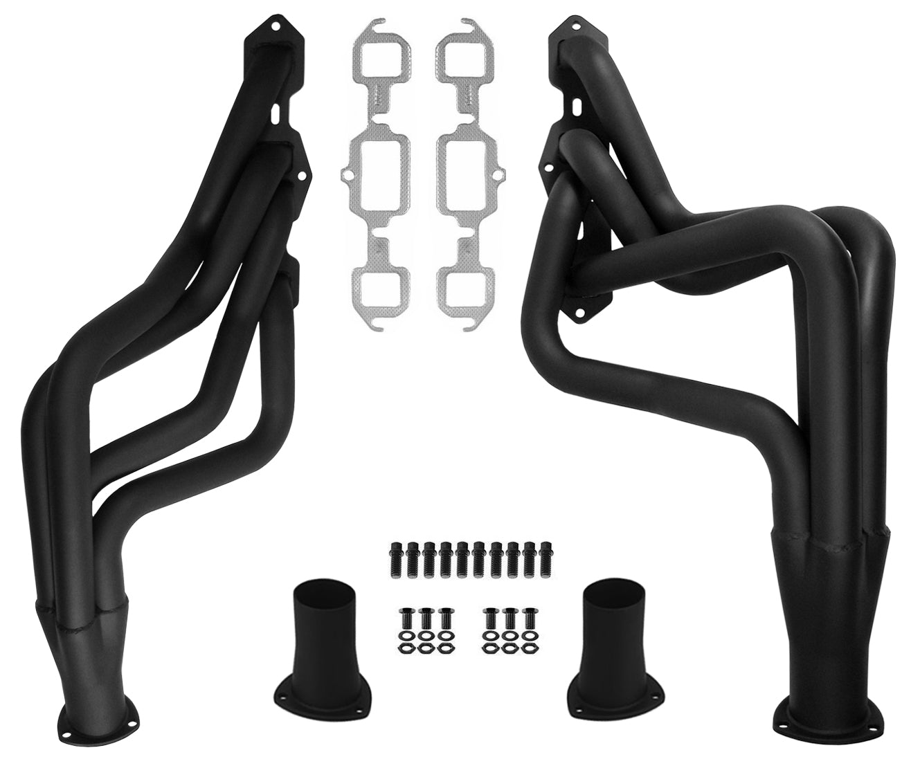 HEADER,OLDSMOBILE,1 3/4",65-75 CUTLASS,F85,442,DELTA 88,LONG TUBE,3",BLACK