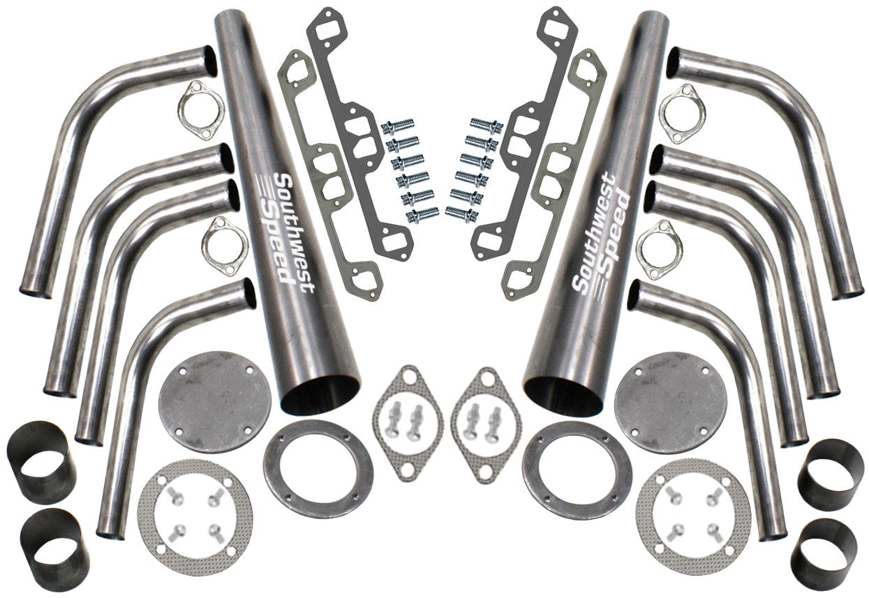 HEADER KIT,SB MOPAR,1 5/8",LAKE STYLE,2 1/2",4" COLLECTORS