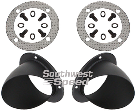 TURNOUTS,LAKE STYLE,PAIR,4",BLACK