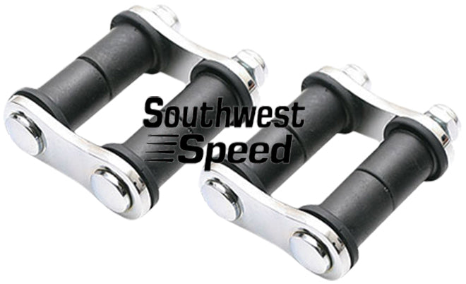 SHACKLE KIT,FRONT,32 FORD,CHROME,PAIR,1 3/4" CENTERS