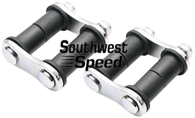 SHACKLE KIT,FRONT,32 FORD,CHROME,PAIR,2" CENTERS
