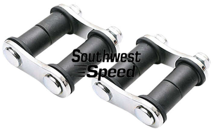 SHACKLE KIT,FRONT,32 FORD,CHROME,PAIR,2 1/4" CENTERS