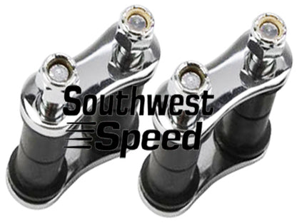 SHACKLE KIT,FRONT,32 FORD,CHROME,PAIR,2 1/4" CENTERS